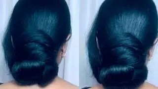 Attractive High Bun Hairstyle / Easy Knot Bun Hair ￼Style /@SaritasHairWorld  #knotbun #Bunstyle