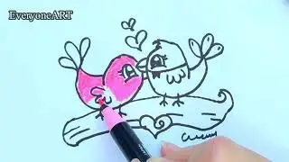 How to Draw Birds from HH Step by Step