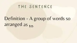 The Sentence || Ekta Varma #ektavarma #english #englishcoaching #studentcoach #spokenenglish