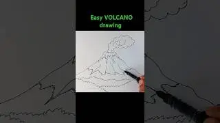 Easy VOLCANO drawing