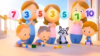 Numbers Song for Kids 🔢 Fun Animals & Family |  Cartoon