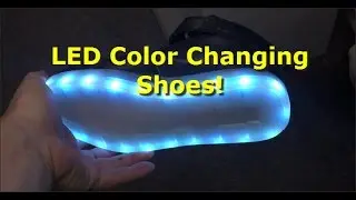 Color Changing & Flashing LED Lights Women's High Top Shoes - USB Charging