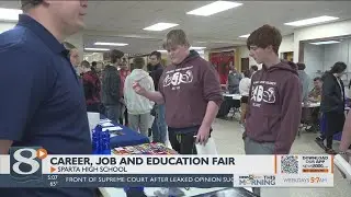 Dozens of companies did their best to recruit Sparta High School students and other community