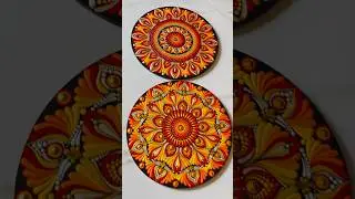 &lsquo;The Dot Mandala&rsquo; MDF base Wall Plates for Home Decoration (size- 10 inch)