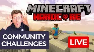 Minecraft Hardcore Community Challenges 💪 1$ = 5 Push Ups 🔴 LIVE