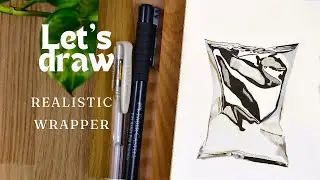Drawing a realistic WRAPPER || timelapse || prisma color || vinayartstudio