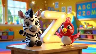 🅉🐒 Z Is for Zebra and Zoom &ndash; Fun Alphabet Phonics Song for Children 🌈📚#abcforkids #abcd