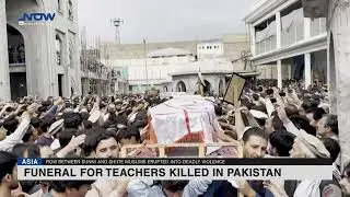 Funeral for teachers killed in Pakistan sectarian attack