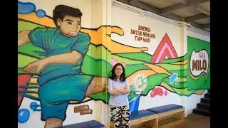 Mural Go Bounce Surabaya 100 kaleng cat Semprot