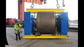 WDK Hafen und Lager GmbH - Umschlag einer 111 t Walze