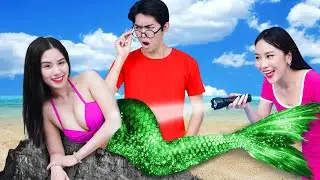 My Friend is a Mermaid! Mermaid in School || Funny Mermaid Situations by WAHAHA