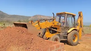 JCB Backhoe Going For Filling Mud In Home Foundation | JCB | JCB Vidoe