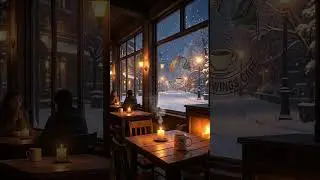 Winter Caf&eacute; Escape ⛄ Smooth Jazz & Warm Fireplace for Cozy Morning #relaxingjazz #cafejazz