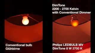 Comparison conventional bulb vs Philips Ledbulb MV DimTone