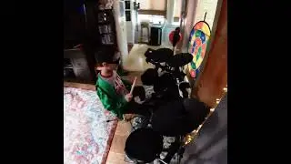 Believer by Imagine Dragons played by 5 year old Calvin. Alesis Turbo Drum Kit