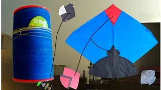 How To Make A Kite With Plastic Bag & Broom Sticks | Kite banane ka tarika