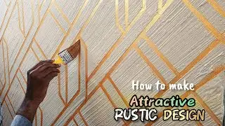 How to make wall texture | with wall putty | exterior rustic texture | golden design