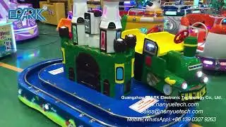 EPARK Round Castle Amusement Park Coin Operated Kiddie Ride Train Video Game Machine