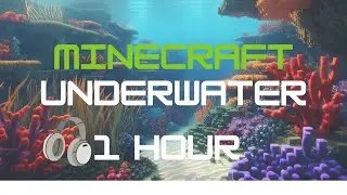 Minecraft Underwater Calm | 1 Hour of Soothing Coral Ambience with Rain & Thunder Sounds