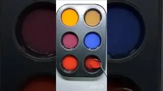 color mixing! 3 colors make 6 colors! #colormixingasmr #colors #shorts