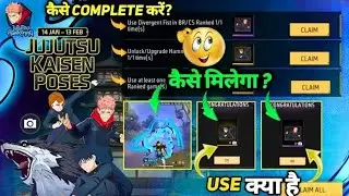 JUJUTSU KAISEN POSES EVENT KAISE COMPLETE KAREN | HOW TO USE TEN SHADOWS TECHNIQUE IN FREE FIRE