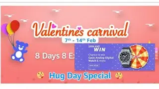 WIN CASIO WATCH | 12 FEBRUARY | AMAZON VALENTINES CARNIVAL QUIZ ANSWERS | AMAZON SPIN AND WIN QUIZ