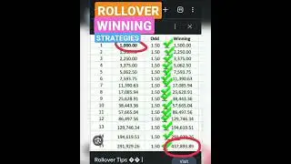 winning strategies behind rollover games | Rollover bets explained