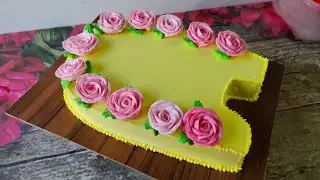 গায়ে হলুদের কেক, কুলা থিম কেক | gaye holud er cake, kula thim cake | kula Shape Cake Decoration |