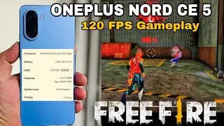 Oneplus nord ce5 5g freefire max 120 fps🔥 test with unboxing || 8 + 128 with 8350 apex processor ⚡