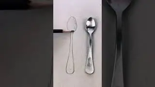 REALISTIC SPOON DRAWING #drawing #art