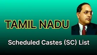 Tamil Nadu Scheduled Castes List (SC)