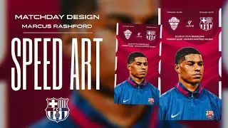 🔵🔴 | Marcus Rashford Matchday Poster // PicsArt Speed Art Tutorial Sports Graphic Design 