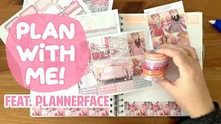 PLAN WITH ME feat. Plannerface! memory planner | white space planning, icon & character stickers