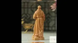 Saint Francis of Assisi Wooden Statue Catholic Art Christian Gift Catholic Statue Handmade Home D...