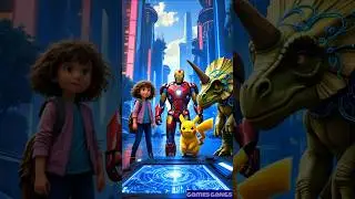 Evolution of Dinosaur: Dinosaur, pikachu, and Ironman with Time machine adventure 🤣 #dinofact