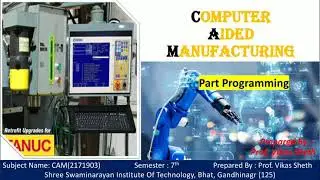 NC/CNC PART PROGRAMMING LEC1