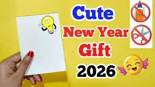 😍 White Paper 😍 New Year Gift 2026 / How to make new year gift / diy new year greeting card idea