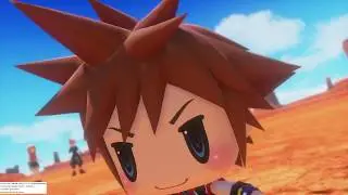 Sora from Kingdom Hearts summon in World of Final Fantasy