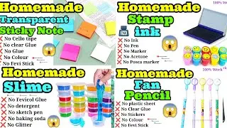 🥰Homemade Craft Materials | Homemade  note | Homemade stamp /DlY fan pencil😱 DlY Slime at home