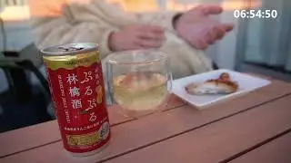 2025/12/28【早朝飲み】白鶴 お酒のゼリー ぷるぷる林檎酒・手羽先焼き(ににんく醤油)