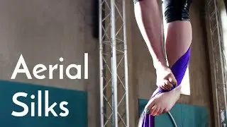 Beginners Try Aerial Silks at Cambridge Community Circus