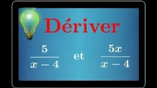 Dériver un quotient de fonction • Exercice • formules du cours • 1/u et u/v • Dérivation