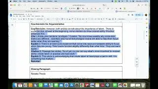 8th ELA: Counterargument and Conclusion Paragraphs