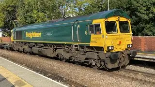 &ldquo;Stephenson locomotive society 1909 - 2009&rdquo; 66957 Freightliner 4L85 containers 12:50 7L 14/10/2024