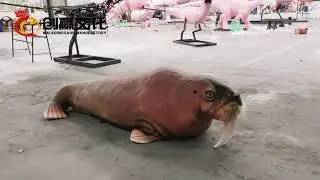 Customized crawling walrus costume for stage show