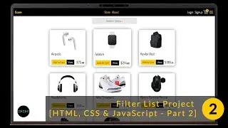 Filter Search List Project with HTML, CSS & JavaScript -  Part 2