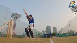 Dewald Brevis batting in the nets | Mumbai Indians