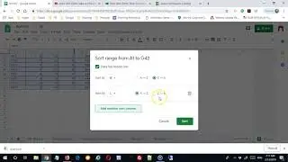 Google Sheets: Sorting Data