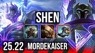SHEN vs MORDEKAISER (TOP) | 700+ games | EUW Challenger | 25.22