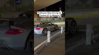 Professor Raul Marchisio driving his Carrera GT through the streets of Monaco 😎
